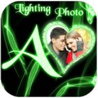 Lighting Alphabets Text Photo Frame on 9Apps