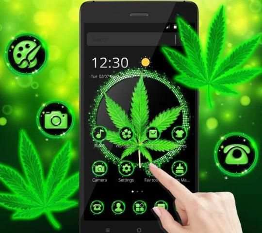 Neon Weed Rasta Theme screenshot 5