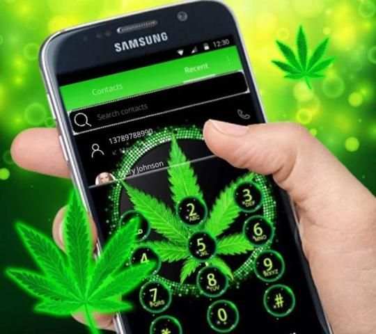 Neon Weed Rasta Theme screenshot 1