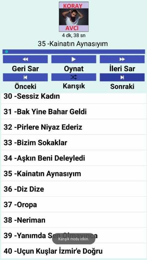 Koray AVCI Şarkıları (İnternetsiz) screenshot 1
