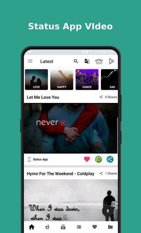 Cool VidStatus - Video Status App WP Status Saver screenshot 1