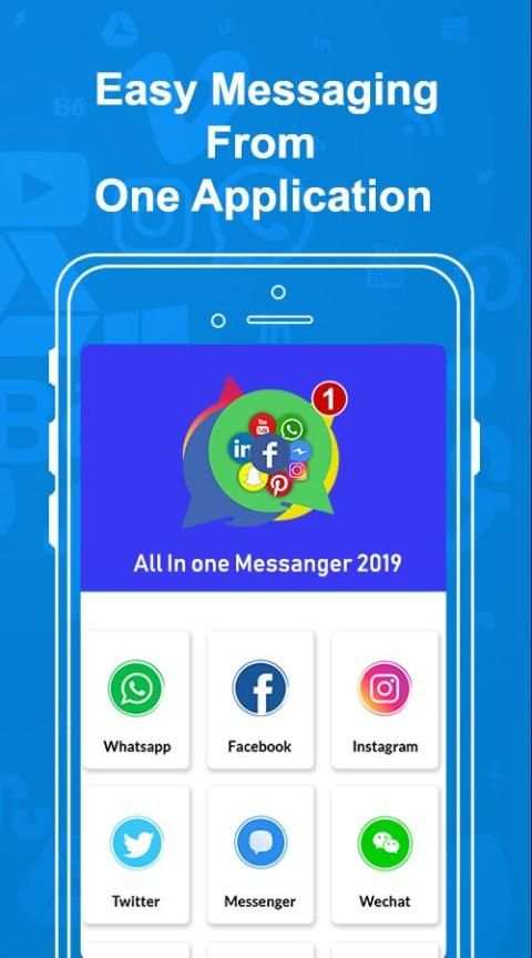 All in One Messenger For Social Networking Apps स्क्रीनशॉट 2
