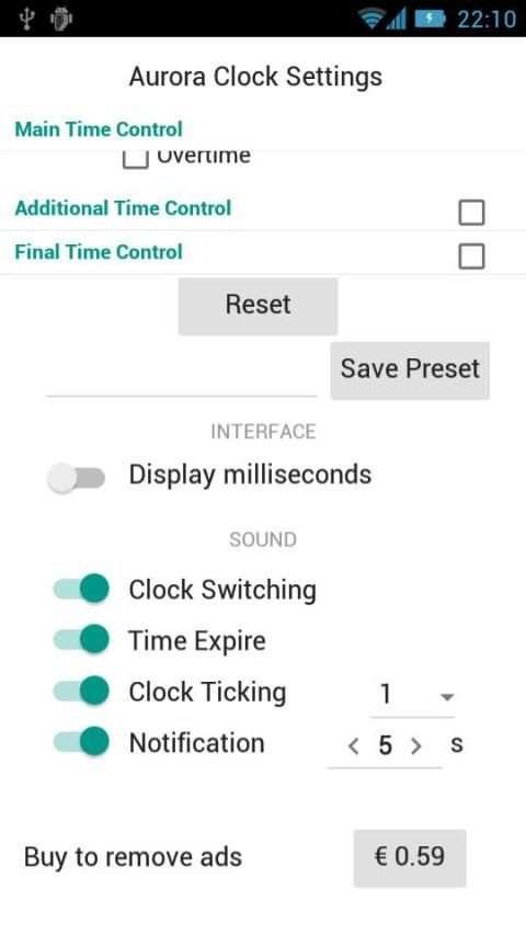 Aurora Chess Clock screenshot 5