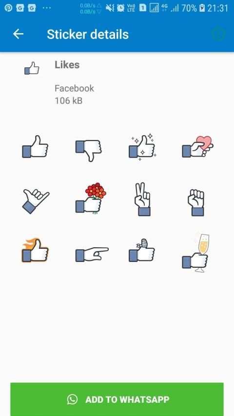 Stickers do Facebook para WhatsApp स्क्रीनशॉट 5