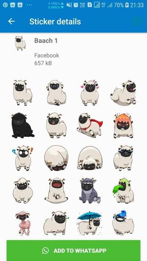 Stickers do Facebook para WhatsApp स्क्रीनशॉट 1