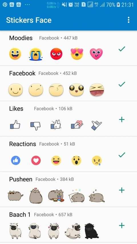 Stickers do Facebook para WhatsApp स्क्रीनशॉट 8