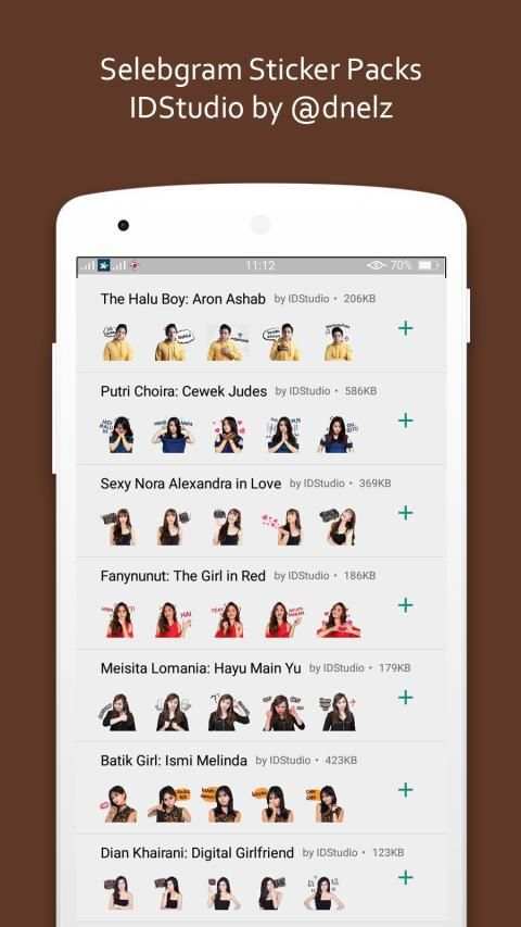 Selebgram Sticker Packs for WhatsApp - IDStudio screenshot 8