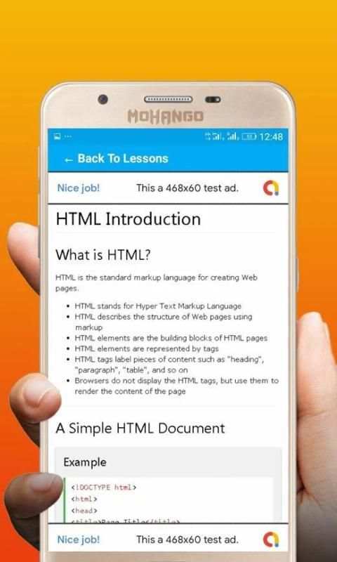 HTML School - Learn HTML In Easy Way by W3school screenshot 1