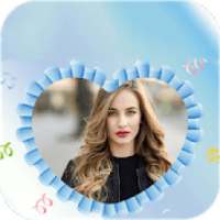 Blue Heart Photo Frame on 9Apps