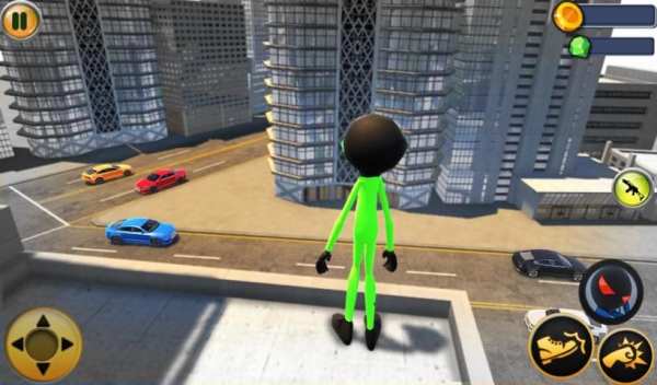 Superspeed Stickman Green Rope Hero: Crime City स्क्रीनशॉट 3