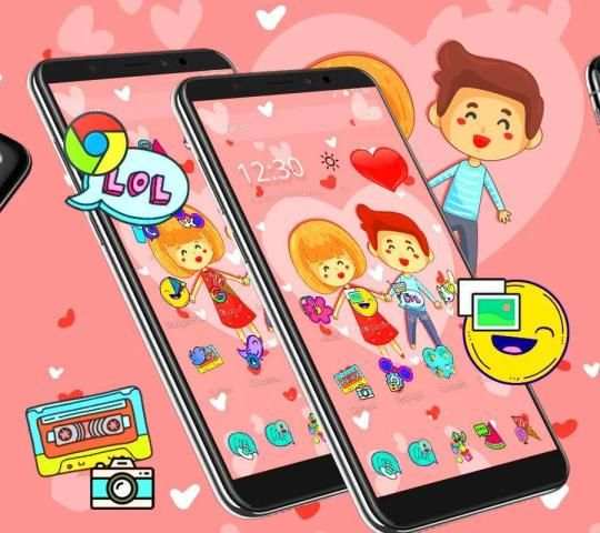 Love Cartoon Launcher Theme* screenshot 2