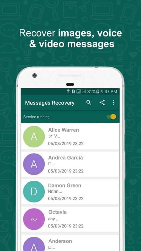 Msg Recovery - View Deleted Messages for WhatsApp screenshot 3