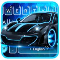 Neon Lights Black Car Keyboard Theme on 9Apps