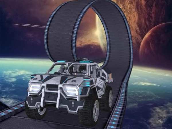 Jet Car Stunt Zone in space 3D स्क्रीनशॉट 12