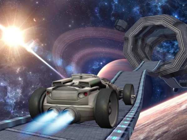 Jet Car Stunt Zone in space 3D स्क्रीनशॉट 10