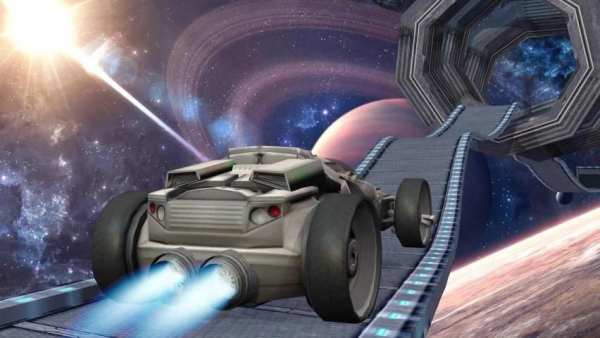Jet Car Stunt Zone in space 3D स्क्रीनशॉट 18
