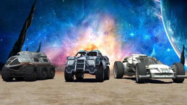 Jet Car Stunt Zone in space 3D स्क्रीनशॉट 24