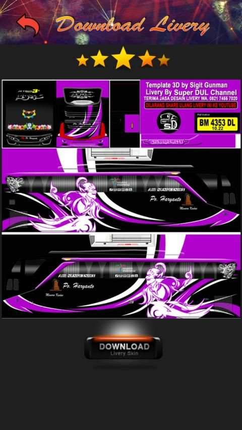 Livery Bus Harapan Jaya Jetbus 3 screenshot 1