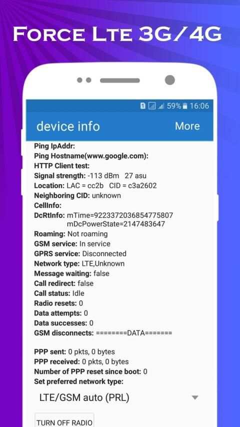 Force 4G Lte Mode - 4G Lte Switch screenshot 2