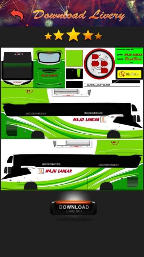 Livery Bus Harapan Jaya Jetbus 3 screenshot 2