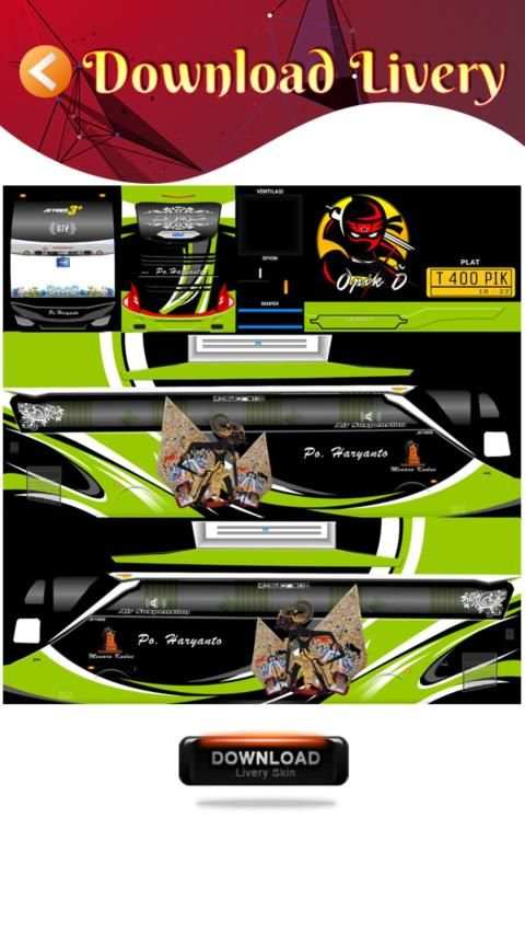 Livery Bus PO Haryanto Jetbus 3 screenshot 2