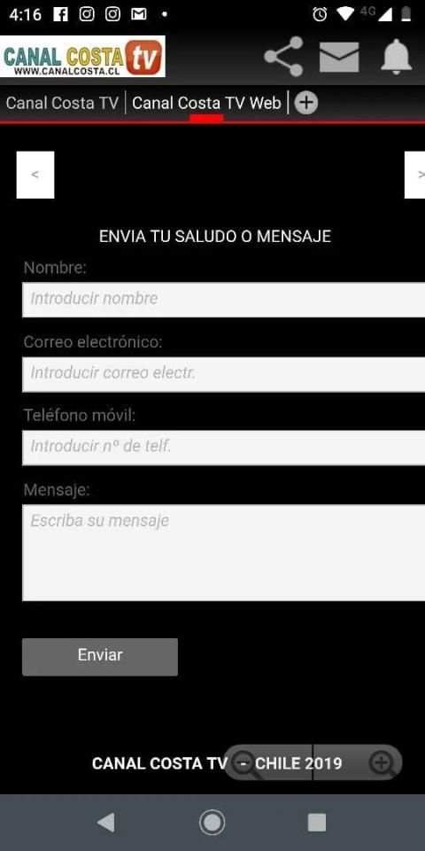 Canal Costa tv Chile screenshot 1