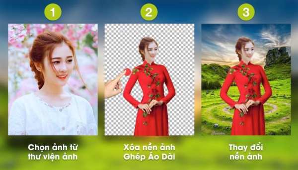 Ghép ảnh Áo Dài 3 تصوير الشاشة