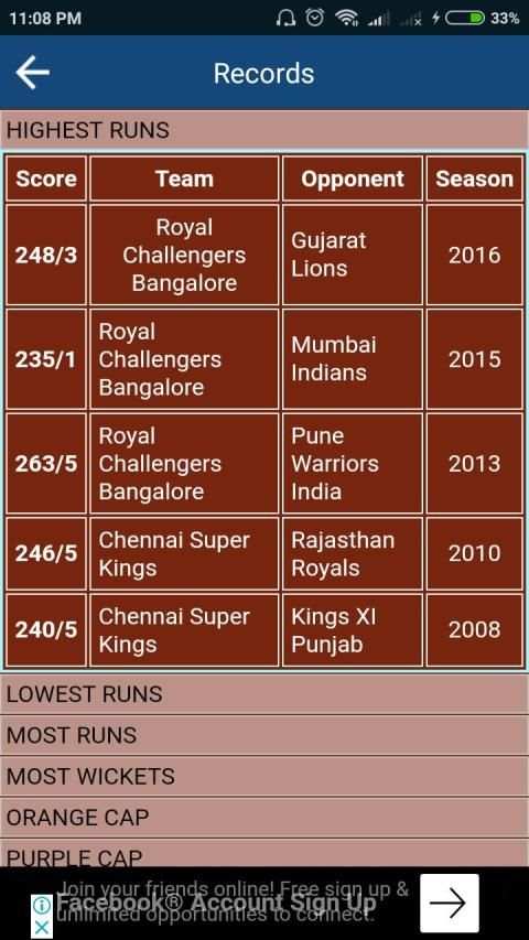 IPL 2019 Schedule (Live score) screenshot 2