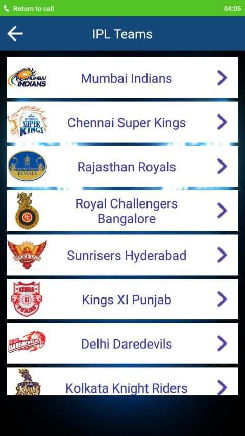 IPL 2019 Schedule (Live score) screenshot 4