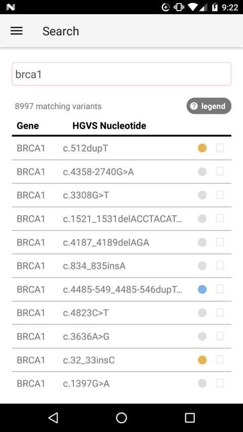 BRCA Exchange स्क्रीनशॉट 6