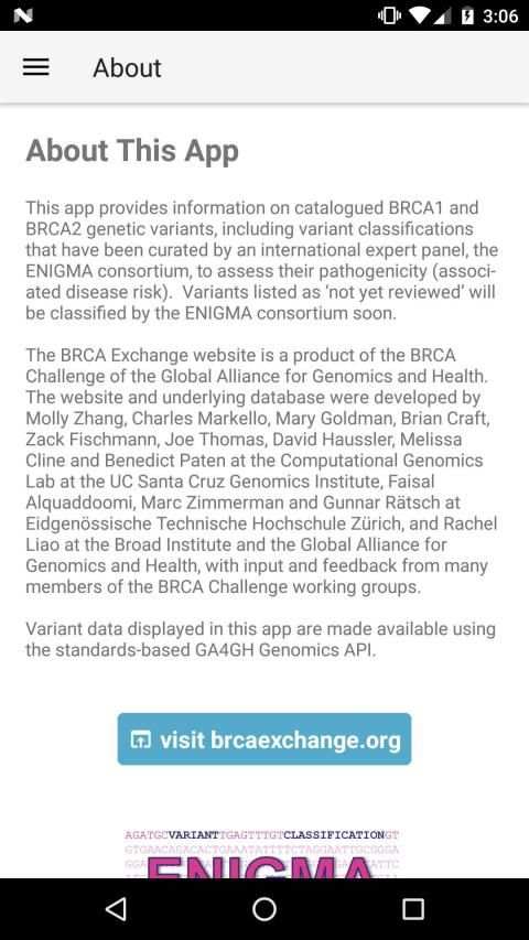 BRCA Exchange स्क्रीनशॉट 1