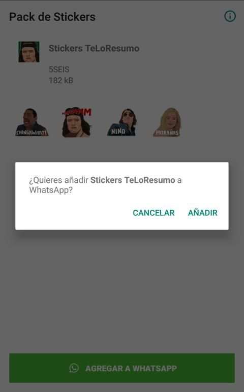 Stickers Teloresumo para WhatsApp screenshot 1