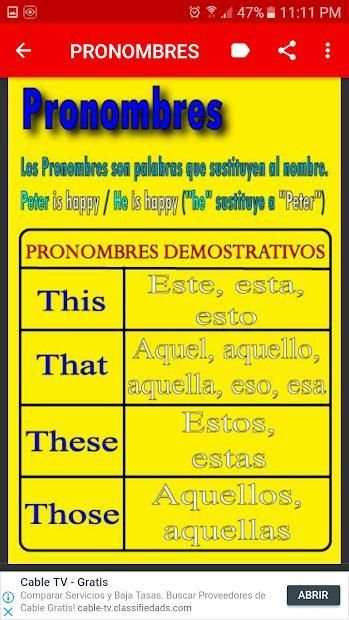 GRAMÁTICA INGLESA (resumen) screenshot 1