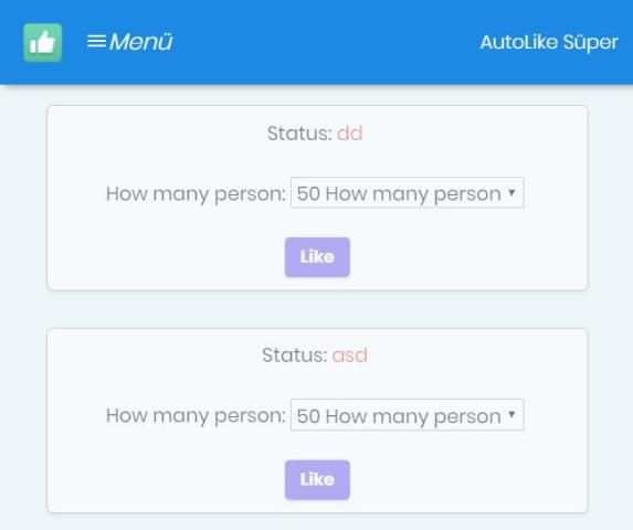 Auto Like Süper 1 تصوير الشاشة