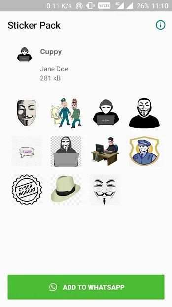 Hacker Stickers for WhatsApp, WAStickerApps screenshot 1