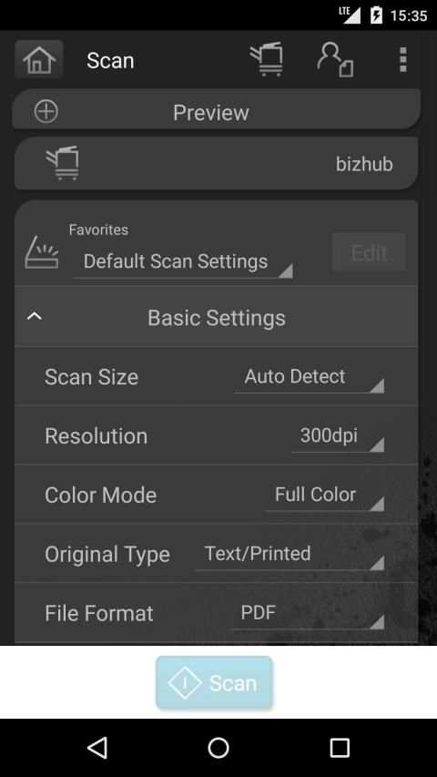 PageScope Mobile for Android स्क्रीनशॉट 4