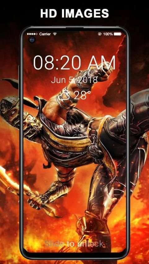 Scorpion Mortal Combat Wallpapers Lock Screen 2 تصوير الشاشة