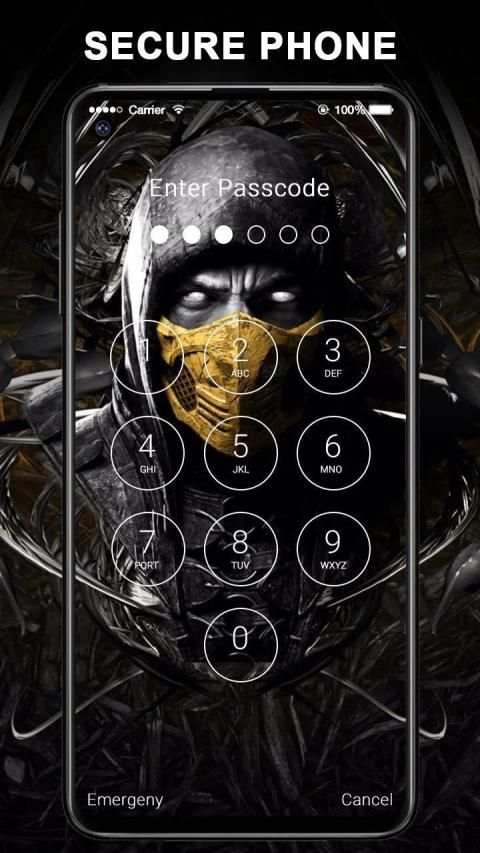 Scorpion Mortal Combat Wallpapers Lock Screen 3 تصوير الشاشة