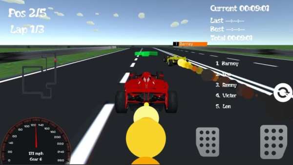 Free Cartoon Formula Racing 3D screenshot 5