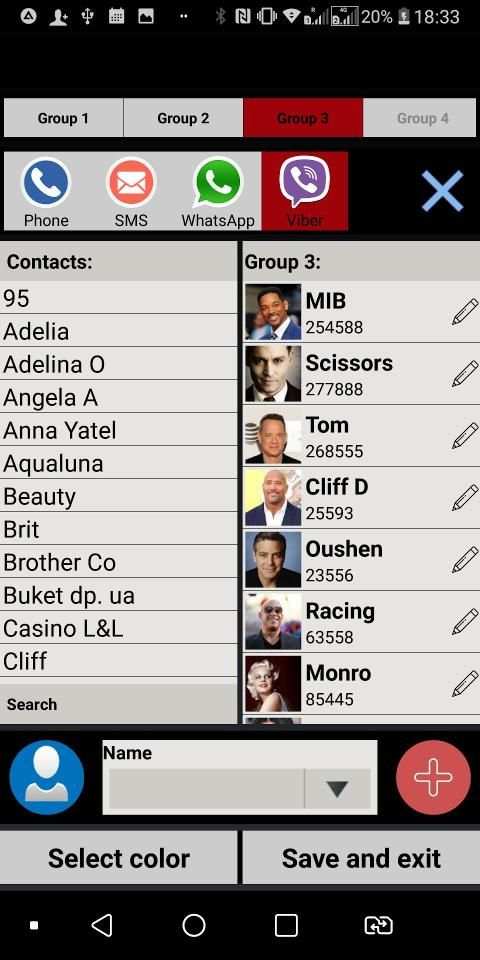 Widget of quick calls screenshot 2