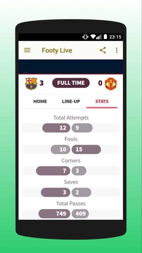 Footy - Live On Score screenshot 3