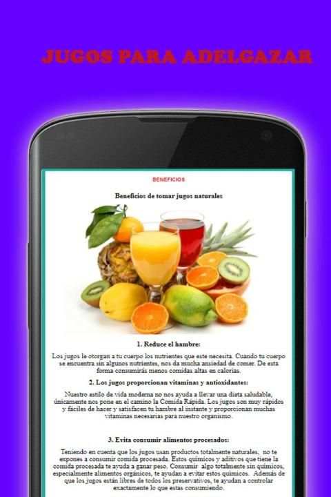 Jugos Para Bajar de Peso Rápido screenshot 1