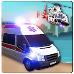 Offroad Police Flying Helicopter Ambulance 3D Game