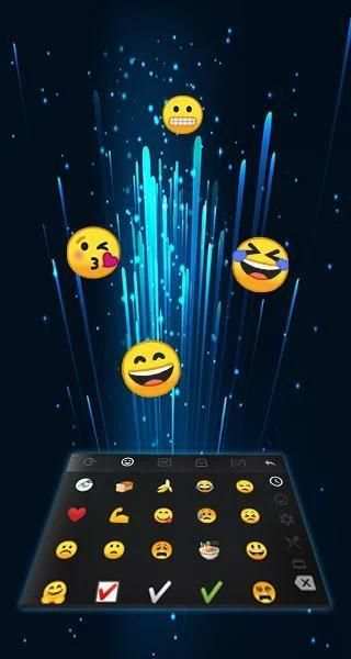 Neon Blue Power Button Keyboard Theme screenshot 4