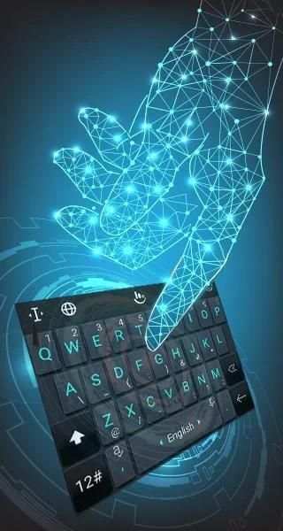 Neon Blue Power Button Keyboard Theme screenshot 7