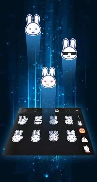 Neon Blue Power Button Keyboard Theme screenshot 3