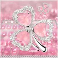 Pink Diamond Clover Flower Keyboard on 9Apps