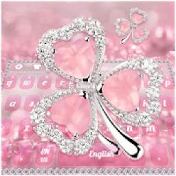 Pink Diamond Clover Flower Keyboard 10001002