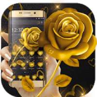 Golden Rose Love Luxury Theme on 9Apps