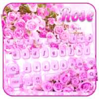 Pink Lavender Rose Keyboard Theme